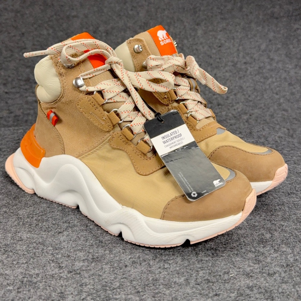 Sorel Size 6 KINETIC RNEGD CONQUEST Tawny Buff Sneakers New‎ Women's Shoes